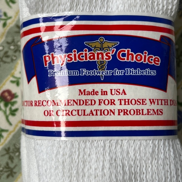 3 Pairs Physicians Choice OVER THE CALF Cushioned Diabetic Socks USA Made 9 - 11 - Picture 2 of 5